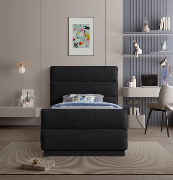 Paxton Chenille Fabric Upholstered Twin Bed