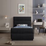 Paxton Chenille Fabric Upholstered Bed
