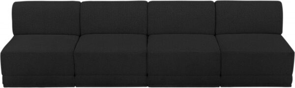 Ollie 120" Boucle Fabric Upholstered 4pc. Armless Modular Sofa