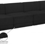 Ollie 120" Boucle Fabric Upholstered 4pc. Armless Modular Sofa
