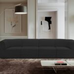 Ollie 128" Boucle Fabric Upholstered 4pc. Modular Sofa