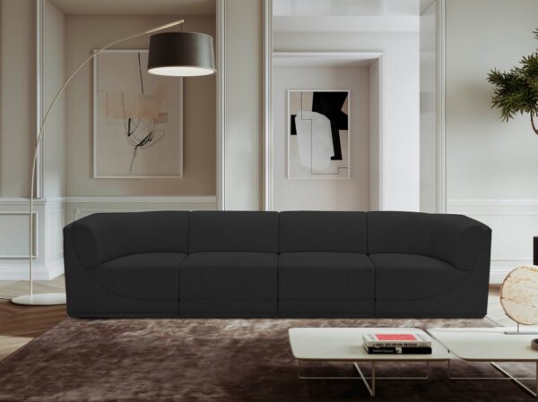 Ollie 128" Boucle Fabric Upholstered 4pc. Modular Sofa