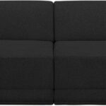 Ollie 60" Boucle Fabric Upholstered 2pc. Armless Modular Loveseat