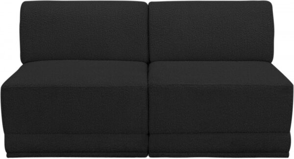 Ollie 60" Boucle Fabric Upholstered 2pc. Armless Modular Loveseat