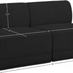 Ollie 60" Boucle Fabric Upholstered 2pc. Armless Modular Loveseat