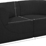 Ollie 68" Boucle Fabric Upholstered 2pc. Modular Loveseat