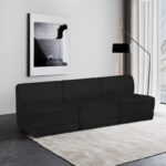 Ollie 90" Boucle Fabric Upholstered 3pc. Armless Modular Sofa