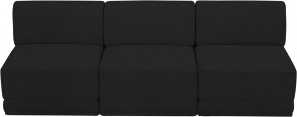 Ollie 90" Boucle Fabric Upholstered 3pc. Armless Modular Sofa