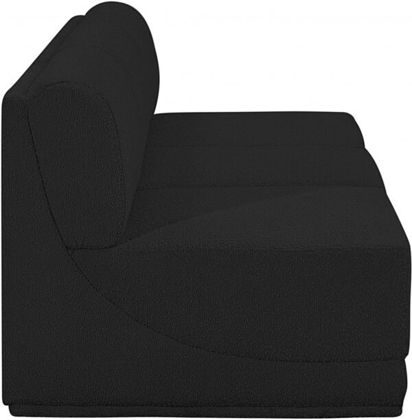 Ollie 90" Boucle Fabric Upholstered 3pc. Armless Modular Sofa
