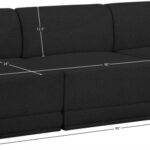 Ollie 90" Boucle Fabric Upholstered 3pc. Armless Modular Sofa