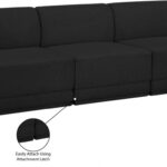 Ollie 90" Boucle Fabric Upholstered 3pc. Armless Modular Sofa