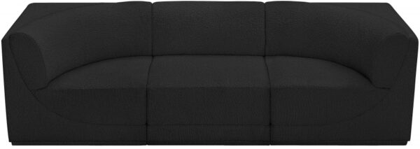 Ollie 98" Boucle Fabric Upholstered 3pc. Modular Sofa