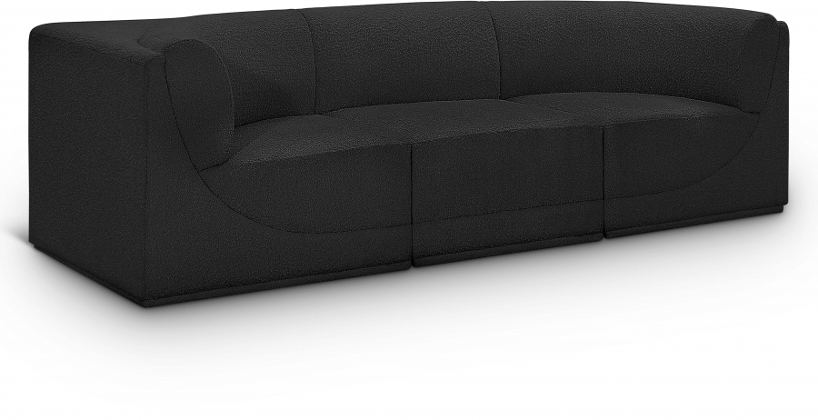 Ollie 98" Boucle Fabric Upholstered 3pc. Modular Sofa