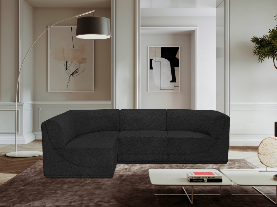 Ollie 98" Boucle Fabric Upholstered 4pc. Modular Sectional