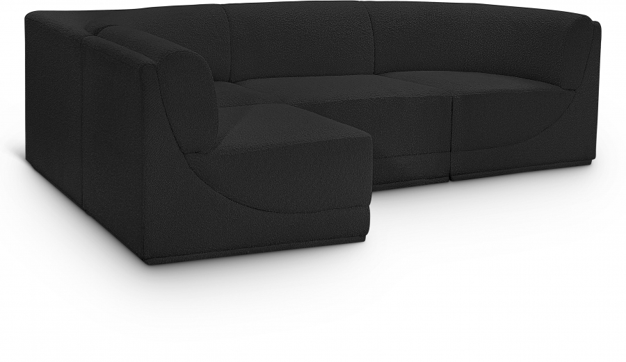 Ollie 98" Boucle Fabric Upholstered 4pc. Modular Sectional