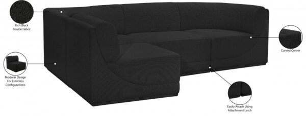 Ollie 98" Boucle Fabric Upholstered 4pc. Modular Sectional