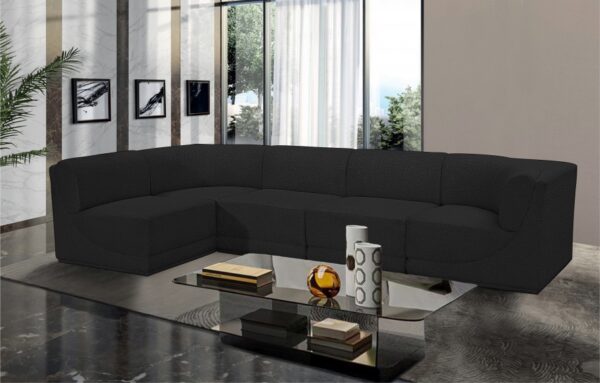 Ollie 128" Boucle Fabric Upholstered 5pc. Modular Sectional