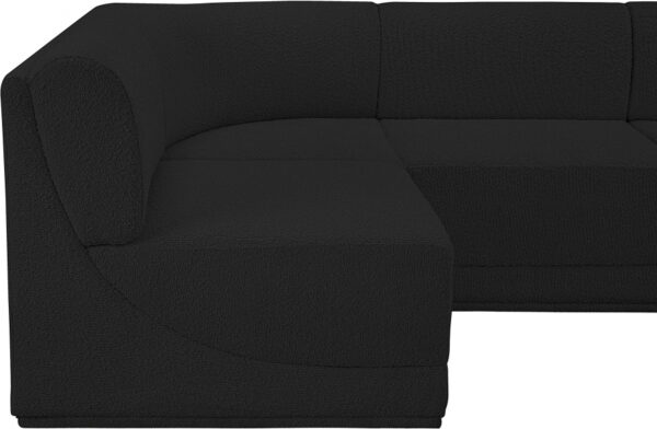 Ollie 128" Boucle Fabric Upholstered 5pc. Modular Sectional
