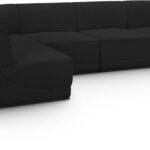 Ollie 128" Boucle Fabric Upholstered 5pc. Modular Sectional