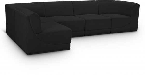Ollie 128" Boucle Fabric Upholstered 5pc. Modular Sectional
