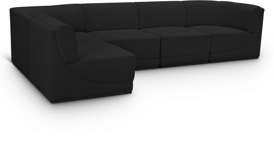 Ollie 128" Boucle Fabric Upholstered 5pc. Modular Sectional