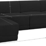 Ollie 128" Boucle Fabric Upholstered 5pc. Modular Sectional