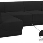 Ollie 128" Boucle Fabric Upholstered 5pc. Modular Sectional