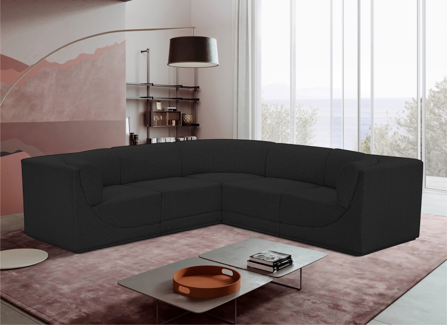 Ollie 98" Boucle Fabric Upholstered 5pc. Modular Sectional