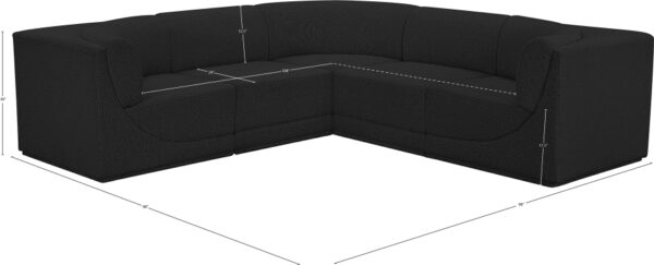 Ollie 98" Boucle Fabric Upholstered 5pc. Modular Sectional
