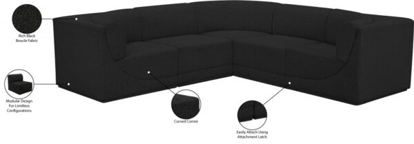 Ollie 98" Boucle Fabric Upholstered 5pc. Modular Sectional