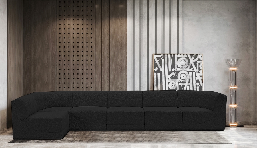 Ollie 158" Boucle Fabric Upholstered 6pc. Modular Sectional