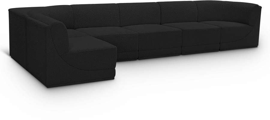 Ollie 158" Boucle Fabric Upholstered 6pc. Modular Sectional