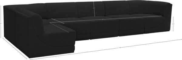 Ollie 158" Boucle Fabric Upholstered 6pc. Modular Sectional