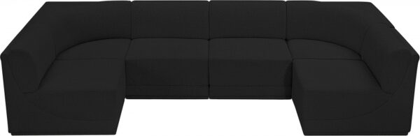 Ollie 128" Boucle Fabric Upholstered 6pc. Modular Sectional
