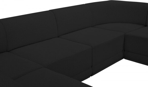 Ollie 128" Boucle Fabric Upholstered 6pc. Modular Sectional