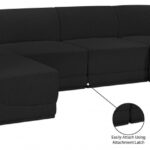 Ollie 128" Boucle Fabric Upholstered 6pc. Modular Sectional