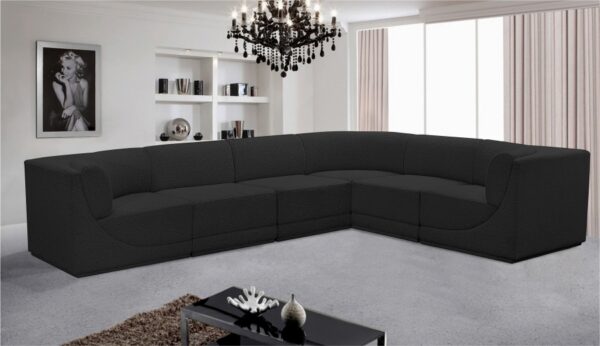 Ollie 128" Boucle Fabric Upholstered 6pc. Modular Sectional