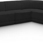 Ollie 128" Boucle Fabric Upholstered 6pc. Modular Sectional