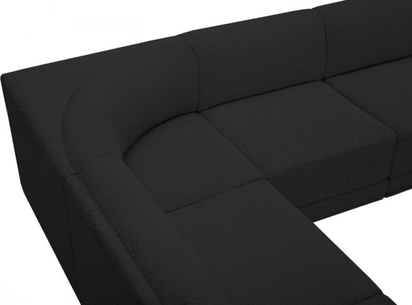 Ollie 128" Boucle Fabric Upholstered 6pc. Modular Sectional