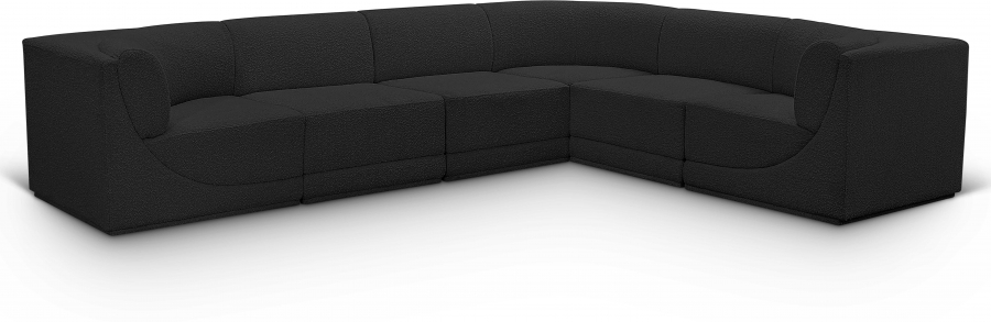 Ollie 128" Boucle Fabric Upholstered 6pc. Modular Sectional
