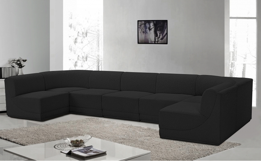 Ollie 158" Boucle Fabric Upholstered 7pc. Modular Sectional