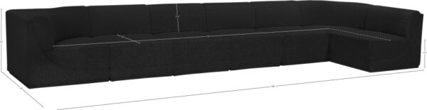 Ollie 188" Boucle Fabric Upholstered 7pc. Modular Sectional
