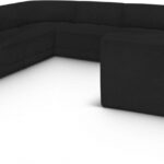 Ollie 128" Boucle Fabric Upholstered 8pc. Modular Sectional
