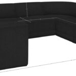 Ollie 128" Boucle Fabric Upholstered 8pc. Modular Sectional