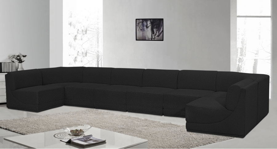 Ollie 188" Boucle Fabric Upholstered 8pc. Modular Sectional