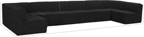 Ollie 188" Boucle Fabric Upholstered 8pc. Modular Sectional