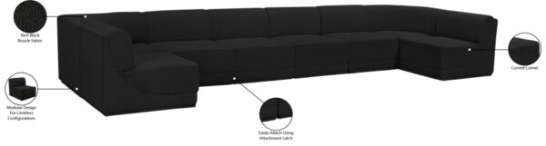 Ollie 188" Boucle Fabric Upholstered 8pc. Modular Sectional