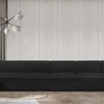 Ollie 218" Boucle Fabric Upholstered 8pc. Modular Sectional