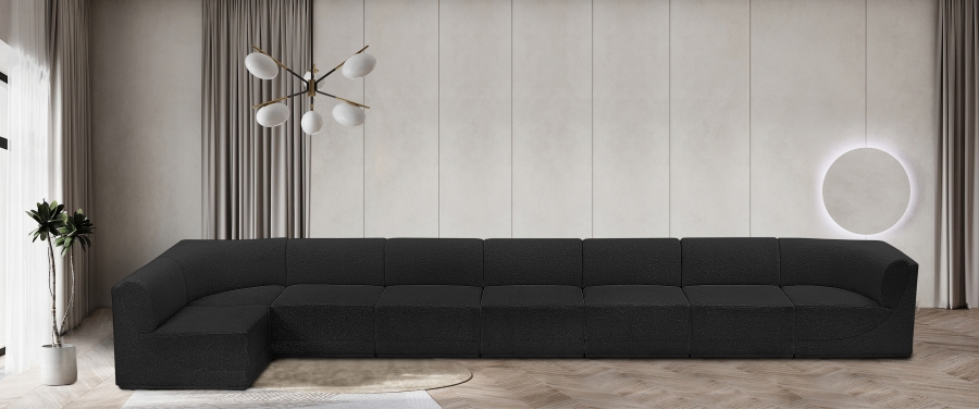Ollie 218" Boucle Fabric Upholstered 8pc. Modular Sectional