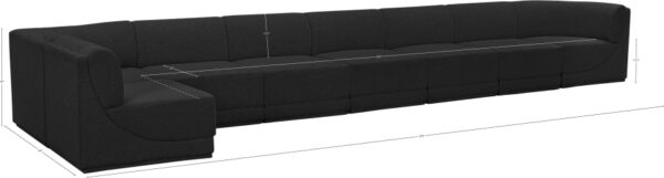 Ollie 218" Boucle Fabric Upholstered 8pc. Modular Sectional